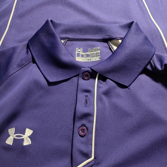 Under Armour Men's Loose Fit, HeatGear Polo Shirt - Picture 7 of 7